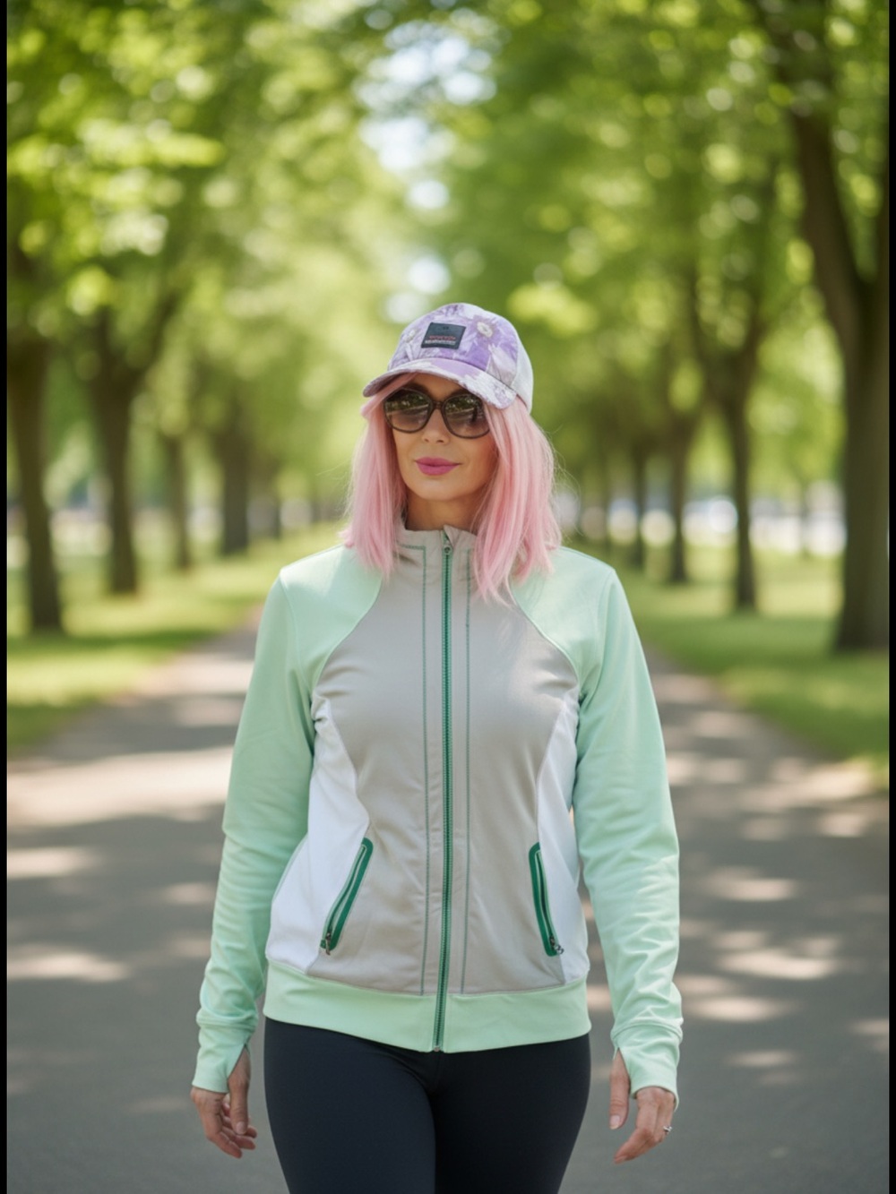 lululemon athletica Mint Green and Gray Jacket Beach Runner Rare